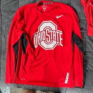Official Ohio State team long sleeve dri fit size large